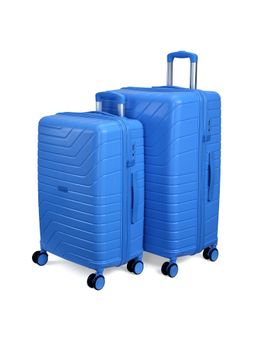 ROMEING - Tuscany Polypropylene Luggage Trolley Bags - Blue (S/M) (Pack of 2)
