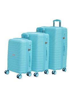 ROMEING - Tuscany Polypropylene Luggage Trolley Bags - Aqua (S/M/L) (Pack of 3)