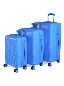 ROMEING - Tuscany Polypropylene Luggage Trolley Bags - Blue (S/M/L) (Pack of 3)