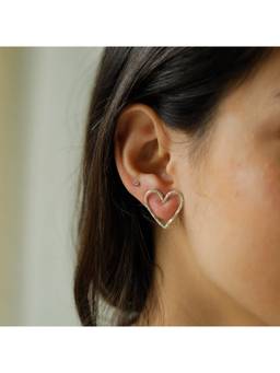 House of Aadyaa - Handmade Love Earring (Hammered)