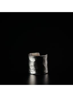 House of Aadyaa - Unisex Hammered Earcuff in Silver