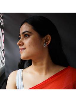 House of Aadyaa - Paisley Peacock Earrings