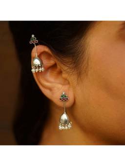 House of Aadyaa - Pyramid Jhumki Bugadi (Pierced)