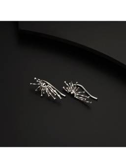 House of Aadyaa - Silver Sparkle Earcuffs