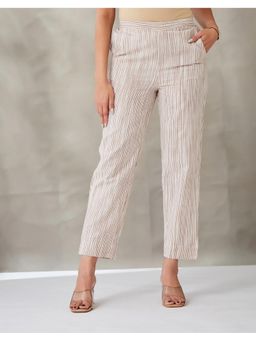 Fabindia - Natural Cotton Casual Straight Off White Trouser