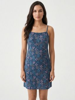 Inner Sense - Bamboo Organic Cotton Nightdress Navy Blue