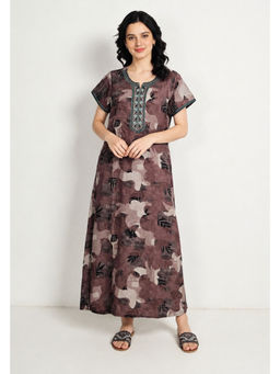 evolove - Alpine Nightdress For Women Brown