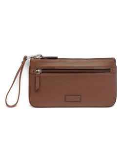 Mai Soli - Brown Genuine Leather Virginia Large Slim Wristlet Pouch
