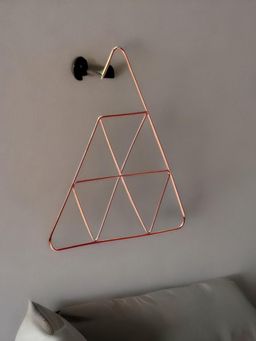 At Home by Nilkamal - Metal Trio Scarf Hanger Gold