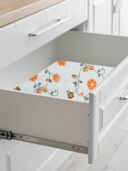 At Home by Nilkamal - Round Anti Slip Shelf Mat Multi-Color