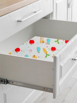 At Home by Nilkamal - Floral Anti Slip Shelf Mat Multi-Color