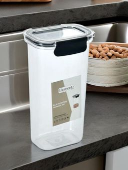 At Home by Nilkamal - Klip N Store Rectangular 1700ml Storage Container|14 x 25 cm|Black