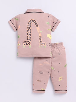 Clt.s - Pink Printed Cotton Comfortable Fit Shirt and Pyjama (Set of 2)