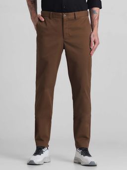 Jack & Jones - Brown Mid Rise Slim Fit Trouser