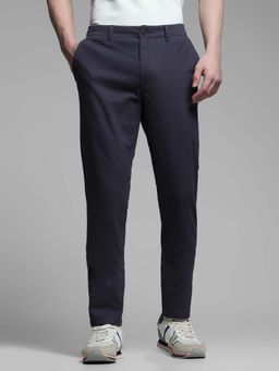 Jack & Jones - Men Slim Fit Navy Blue Trouser