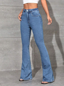 KOTTY - Womens Cotton Lycra Blend Boot Cut Leg Jeans