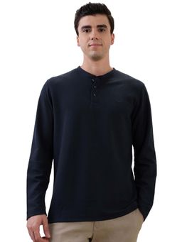 ColorPlus - Men Regular Fit Solid Black T-Shirt