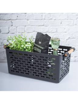 Voncasa - Clear Plastic Refrigerator Organizer Basket - Fridge Storage Box