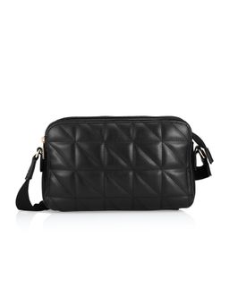 Fastrack - Black Quilted Sling Bag for Women