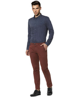 Jack & Jones - Blue Printed Full Sleeves Shirt