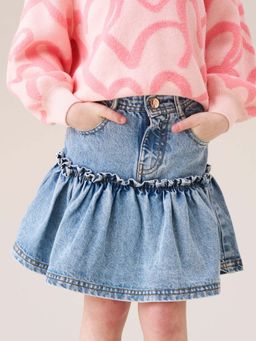 ANGEL & ROCKET - Noemie Heart Pocket Denim Skirt