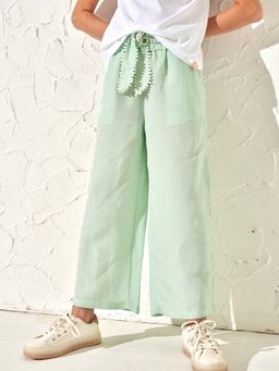 ANGEL & ROCKET - Linen Cropped Trouser with Belt