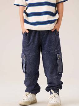 ANGEL & ROCKET - Blue Seb Cut & Sew Cargo Pant