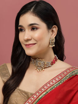 PANASH - Gold-Plated Artificial Beaded Jewellery Set