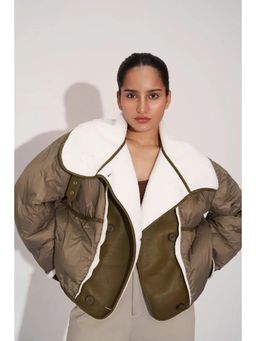 FREAKINS - Green Colorblock Jacket