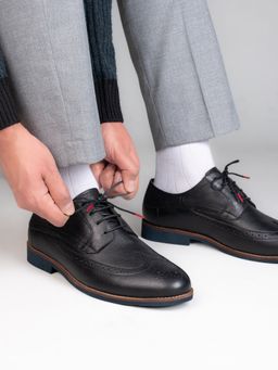 Alberto Torresi - Horwik Series Black Mild Leather Brogues