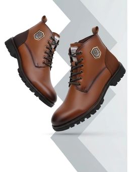 Alberto Torresi - HEADON Series Devl553 Pure Grain Leather Ankle Tan Chukka Boots For Men