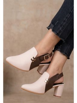 Alberto Torresi - Womens Beige and Olive Slingback Block Sandals Heels