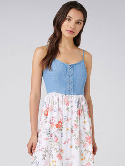 Forever New - Zali Lace Up 2 In 1 Dress