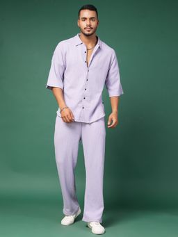 RIGO - Mens Lavender Waffle Oversized Co-Ord (Set of 2)