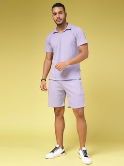 RIGO - Mens Lavender Waffle Knit Co-Ord (Set of 2)