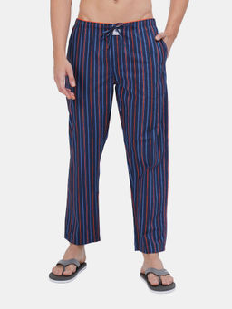 U.S. POLO ASSN. - Men Navy Iyad Mid Rise Striped Lounge Pants Navy