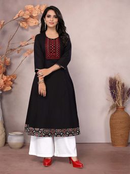 Rangita - Black Printed Kurta
