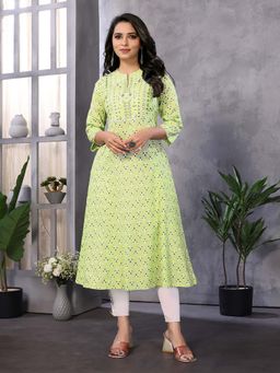 Rangita - Green Printed Kurta