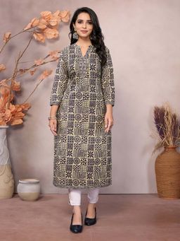 Rangita - Grey Printed Kurta