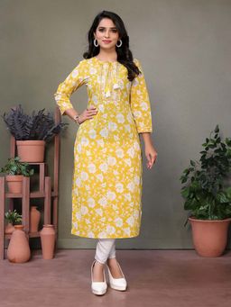 Rangita - Yellow Floral Kurta