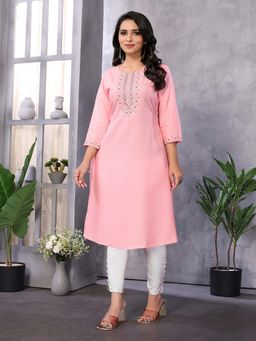 Rangita - Pink Embroidered Kurta