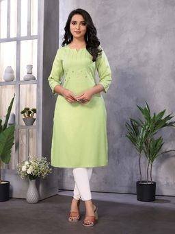 Rangita - Green Embroidered Kurta