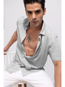 Snitch - Kolam Grey Printed Shirt