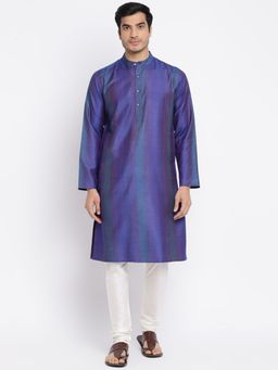 Fabindia - Purple Viscose Blend Long Kurta