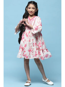 Biba - Girls Tiered Cotton Dress