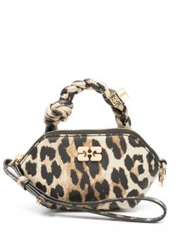 Ganni - Leopard Print Bou Micro Clutch