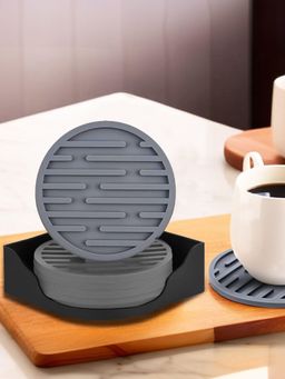 UMAI - Coaster Set of 6 with Silicone Holder