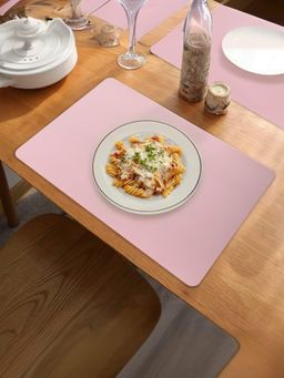 UMAI - Jacquard Table Mat Grey Pink (Pack of 6)