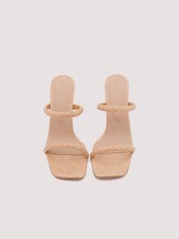 DA NAPPA - Beige Zuna Spool Heels