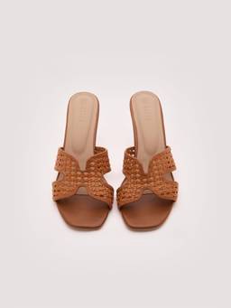 DA NAPPA - Tan Ruelle Spool Heels